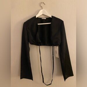 Small black Anna October silk blouse